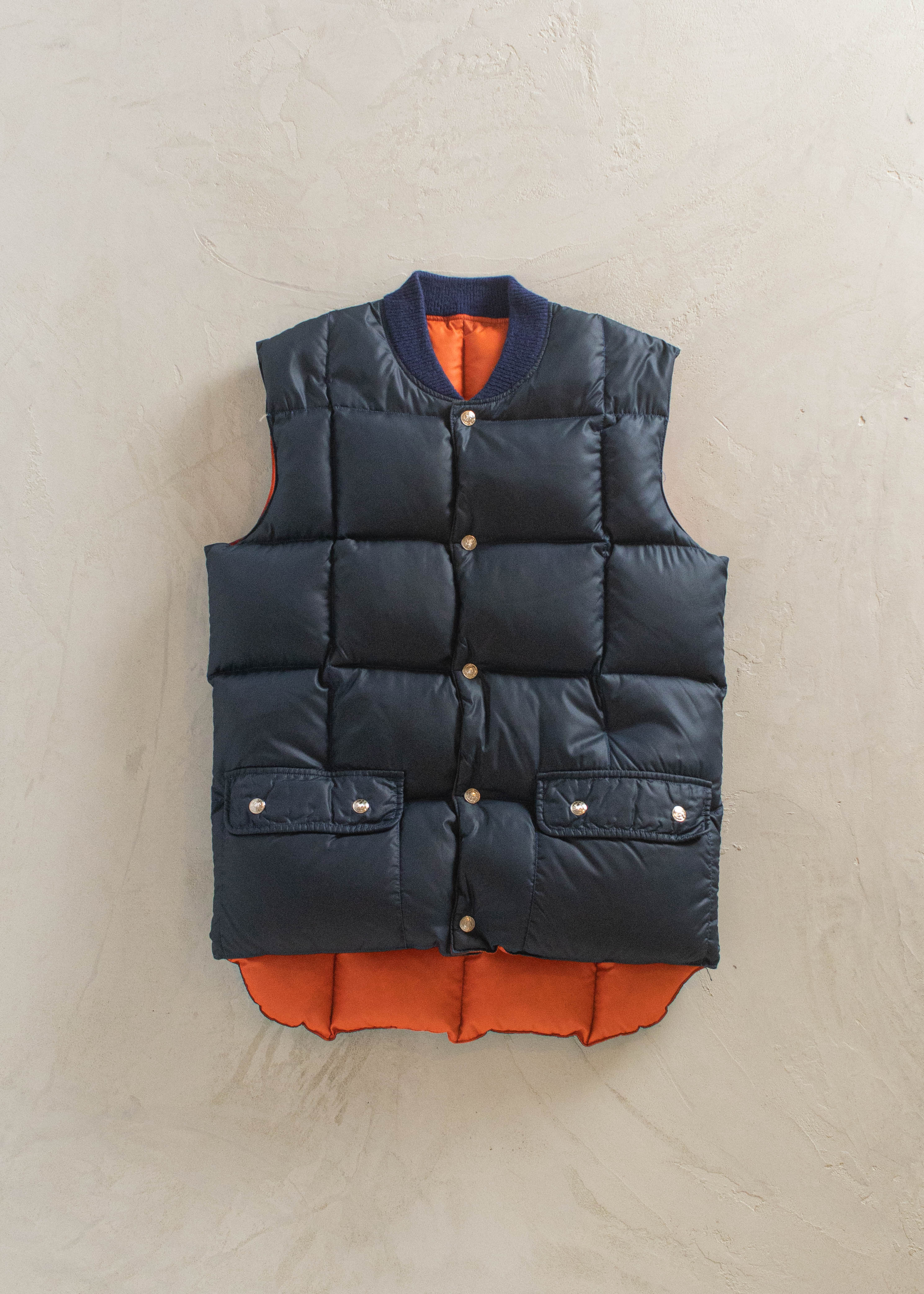 1990s Swan Brand Reversible Down Filled Vest Size S/M