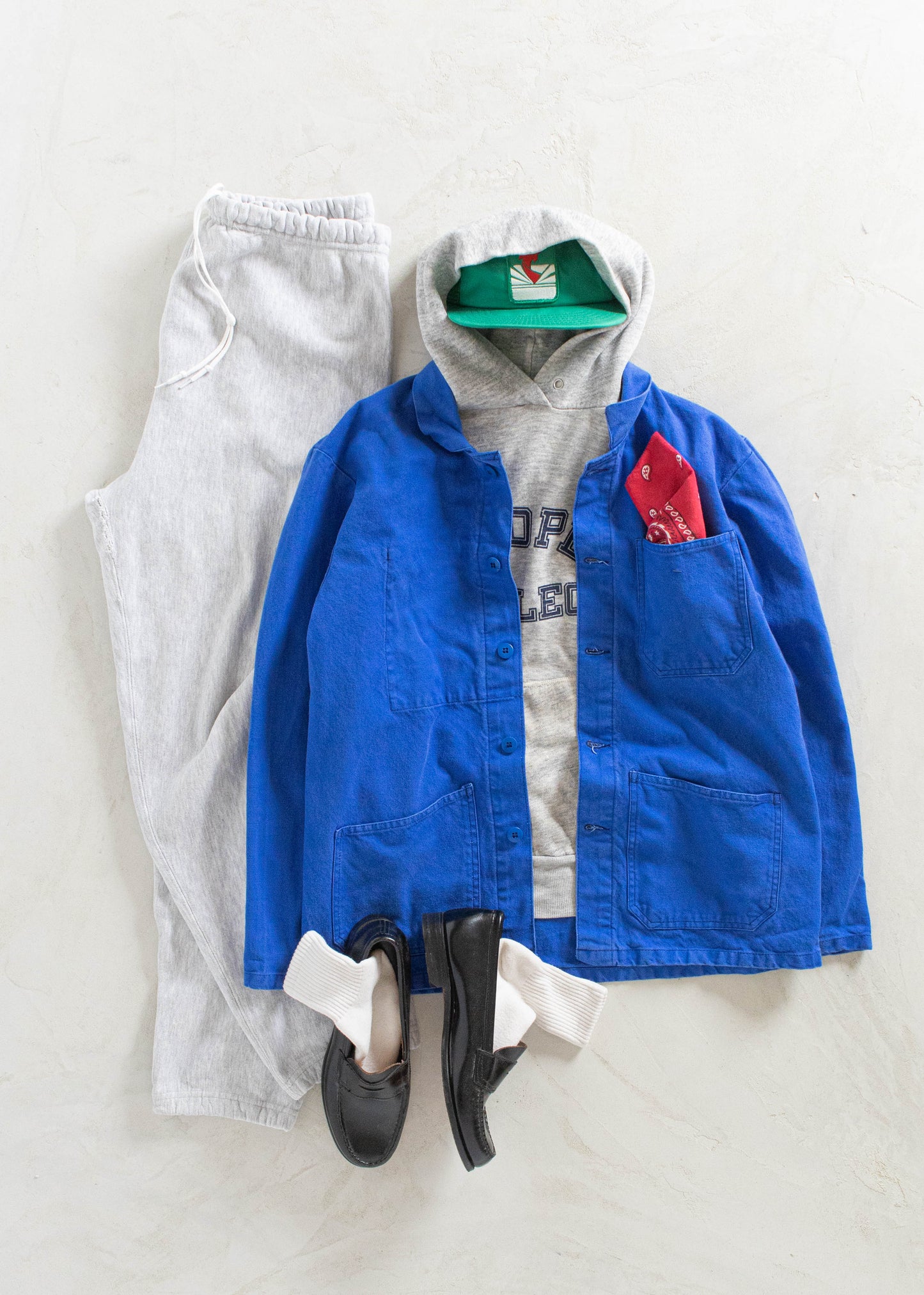 Vintage 1980s Bleu de Travail French Workwear Chore Jacket Size S/M