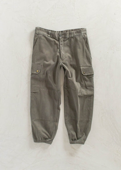 Vintage 1980s Paul Boyé French Military Cargo Pants Size Women's 28 Men's 31