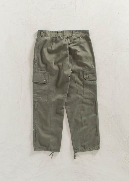 Vintage 1980s Paul Boyé French Military Cargo Pants Size Women's 27 Men's 30