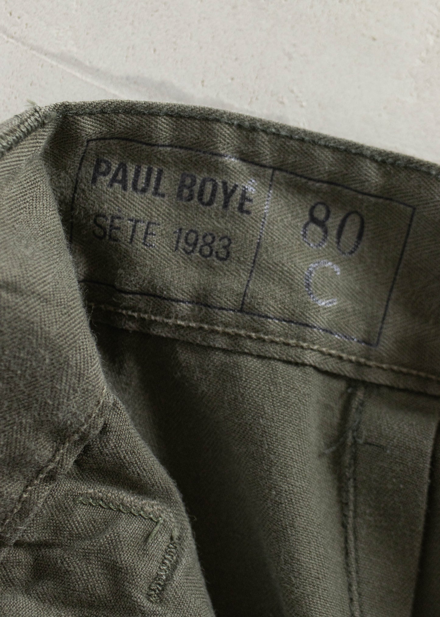 Vintage 1980s Paul Boyé French Military Cargo Pants Size Women's 27 Men's 30