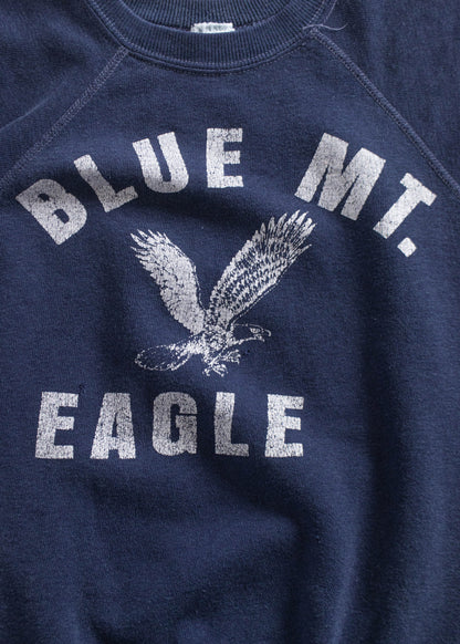 Vintage 1970s Blue Mt. Eagle Short Sleeve Sweatshirt Size 3XS/2XS