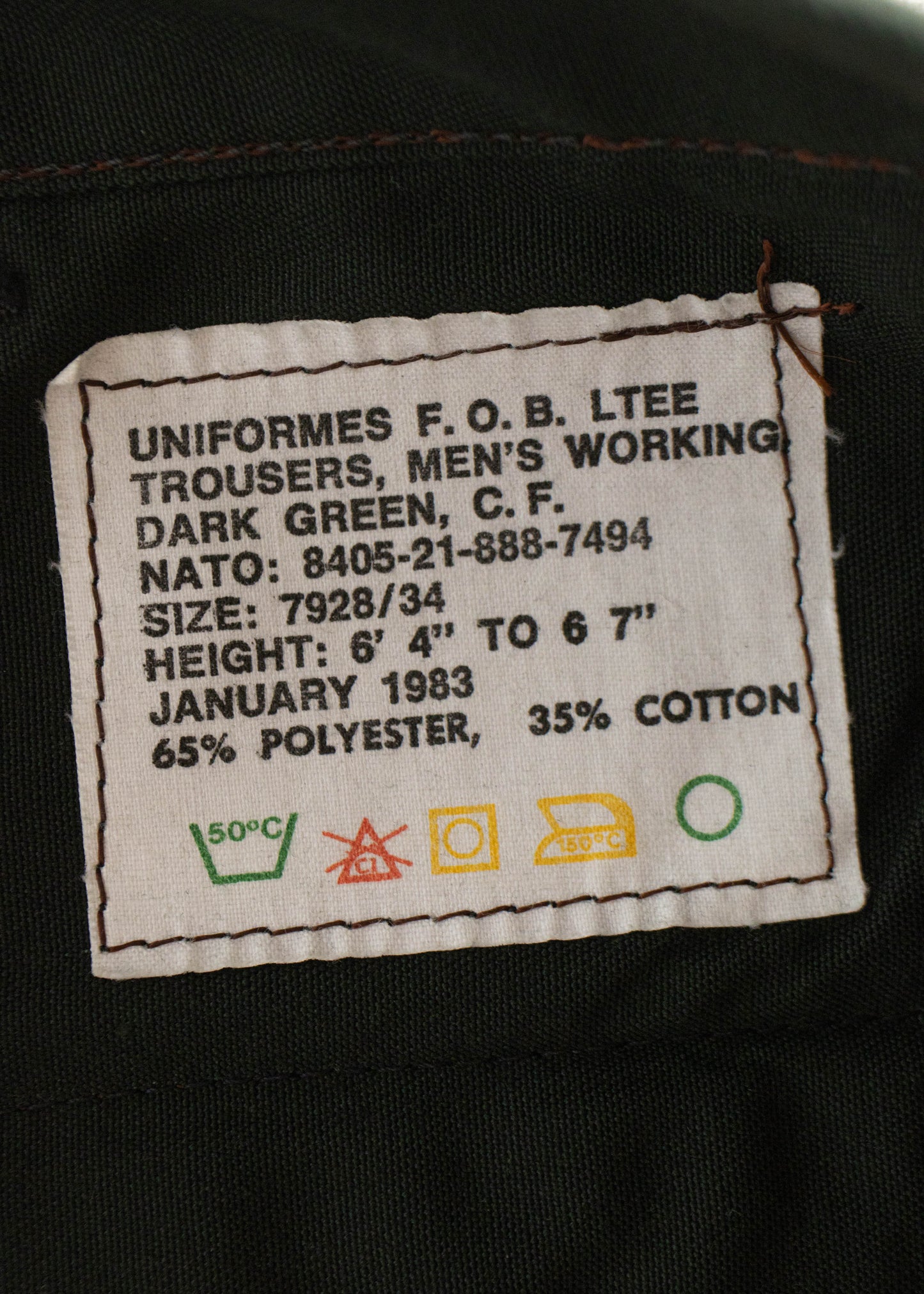 Vintage 1980s Military Cadet Pants Size Women's 25 Men's 28