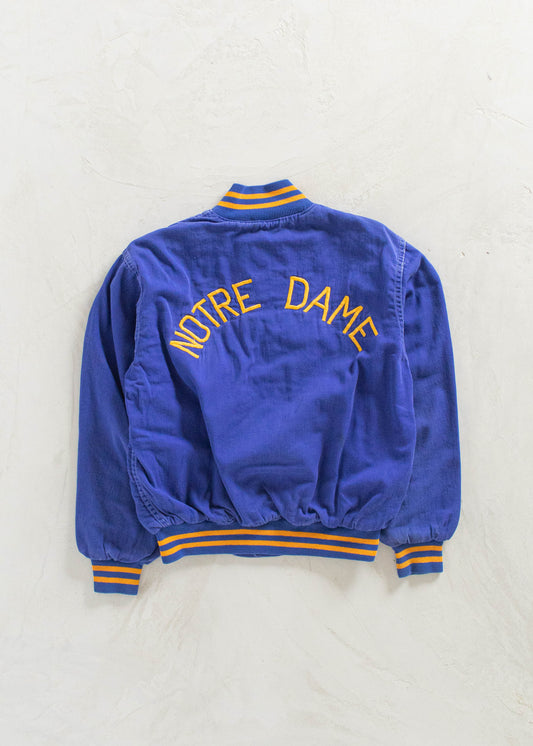 Vintage 1960s Notre Dame Varsity Letterman Jacket Size S/M