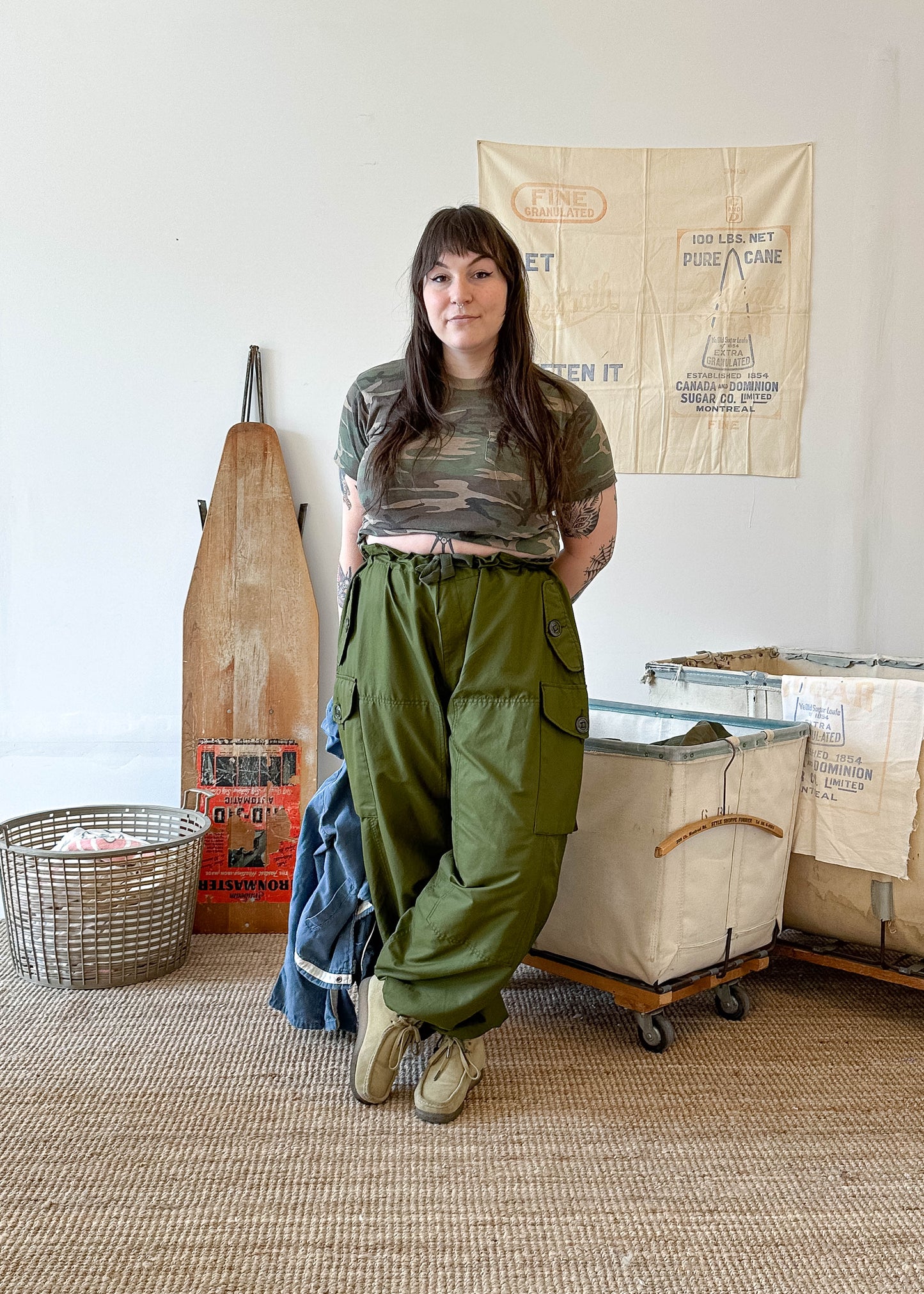 1980s Camo Selvedge Pocket T-Shirt Size M/L