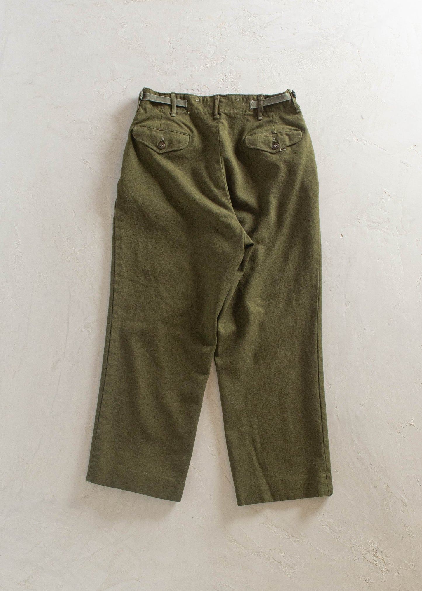 1970s Wool Military Trousers Size Women's 27 Men's 30