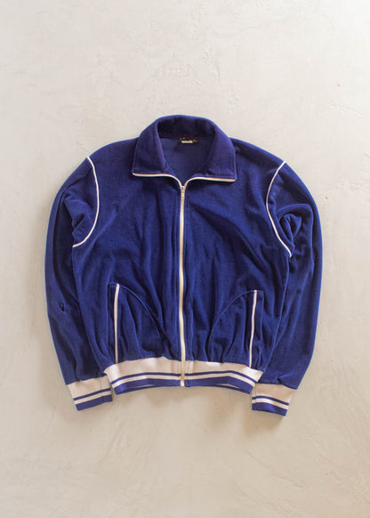 1970s John Weitz Velour Track Jacket Size M/L