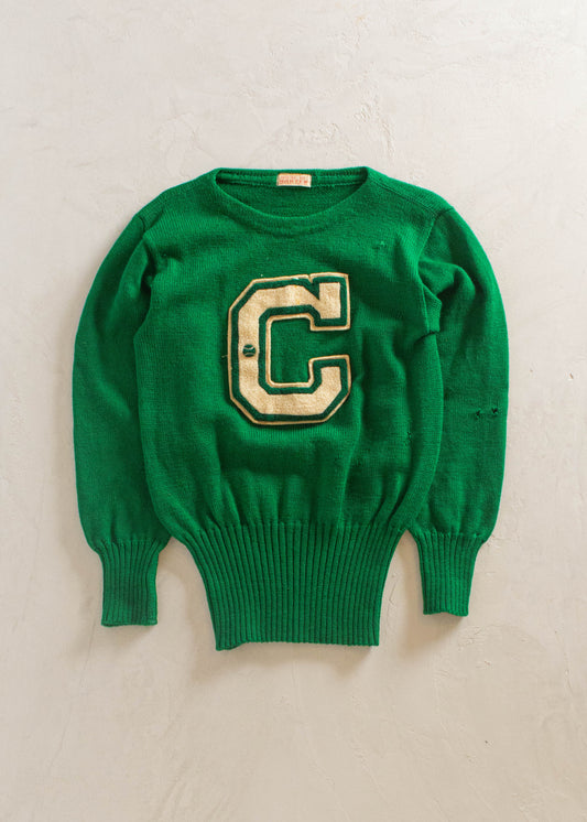 1960s House of Harter Varsity Letterman Sweater Size XS/S