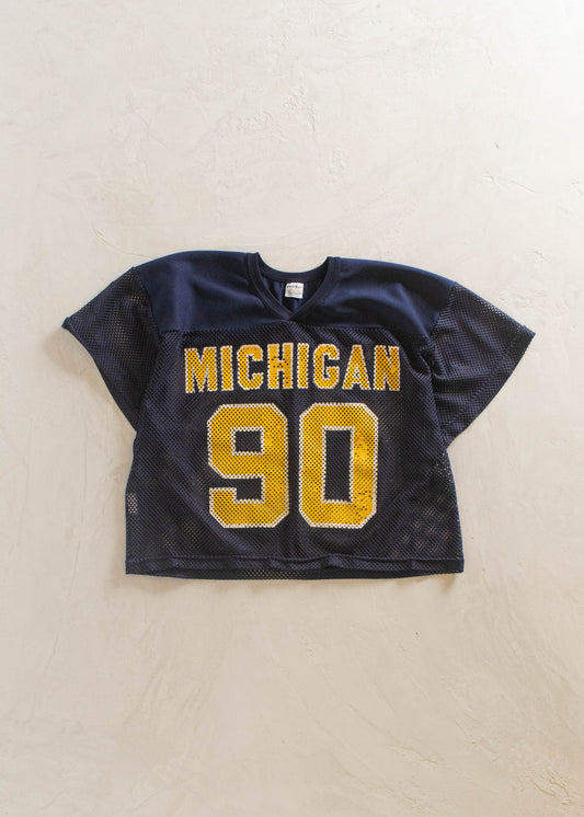 1980s Sand-Knit Michigan Mesh Sports Jersey Size L/XL