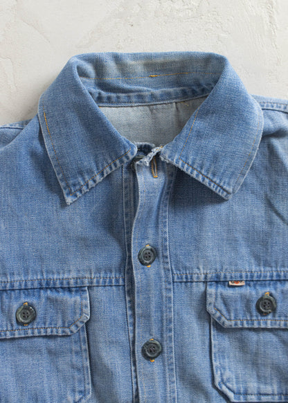 Vintage 1970s GWG Denim Button Up Shirt Size M/L