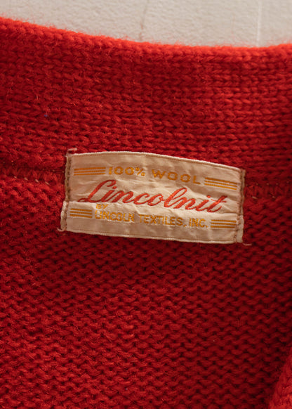 1960s Lincolnit Varsity Cardigan Size S/M