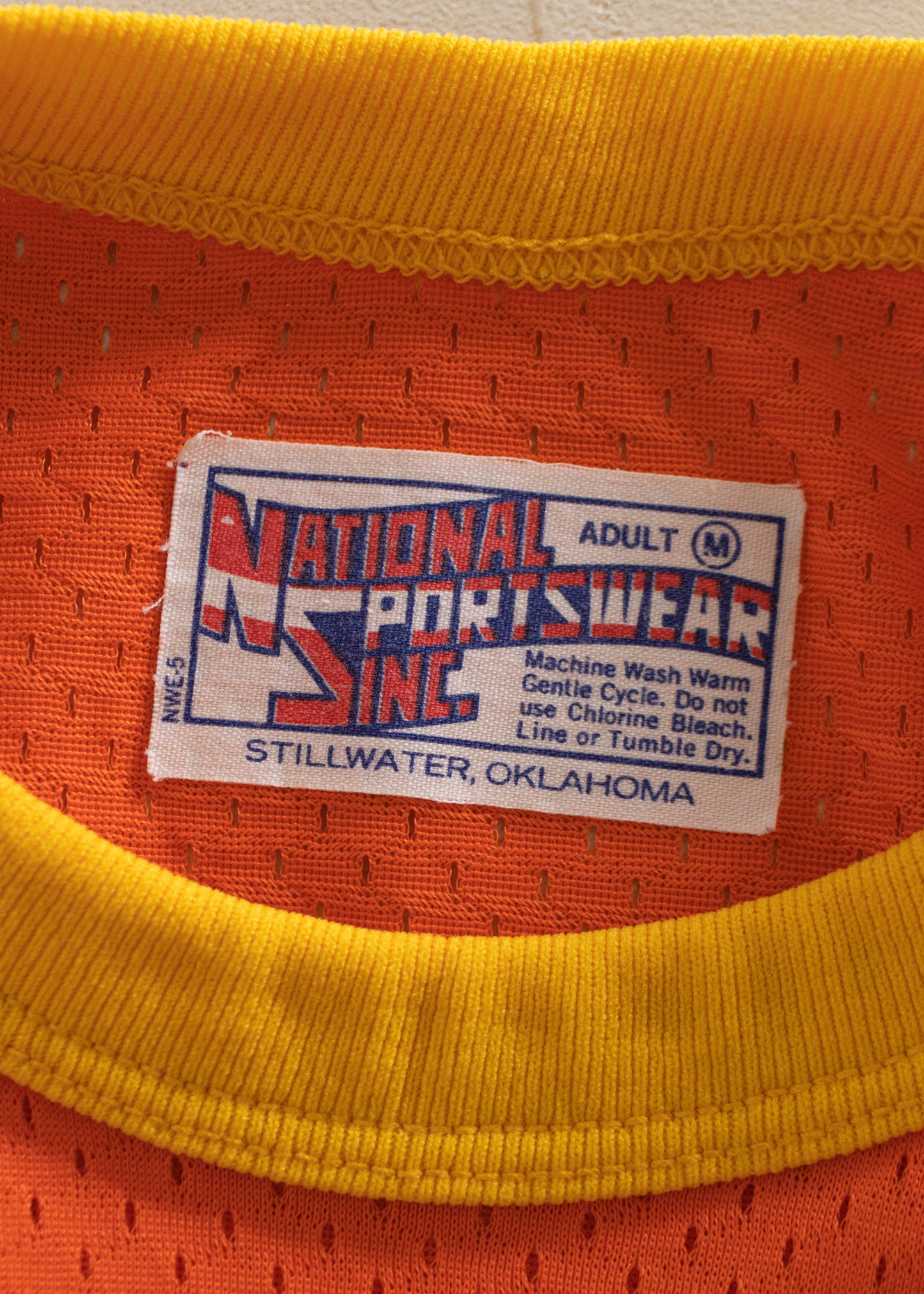 1980s National Sportswear Mesh Sports Jersey Size S/M