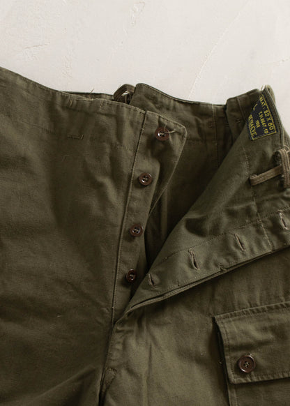 1950s Dutch Military Fatigue Pants Size Women's 28 Men's 31