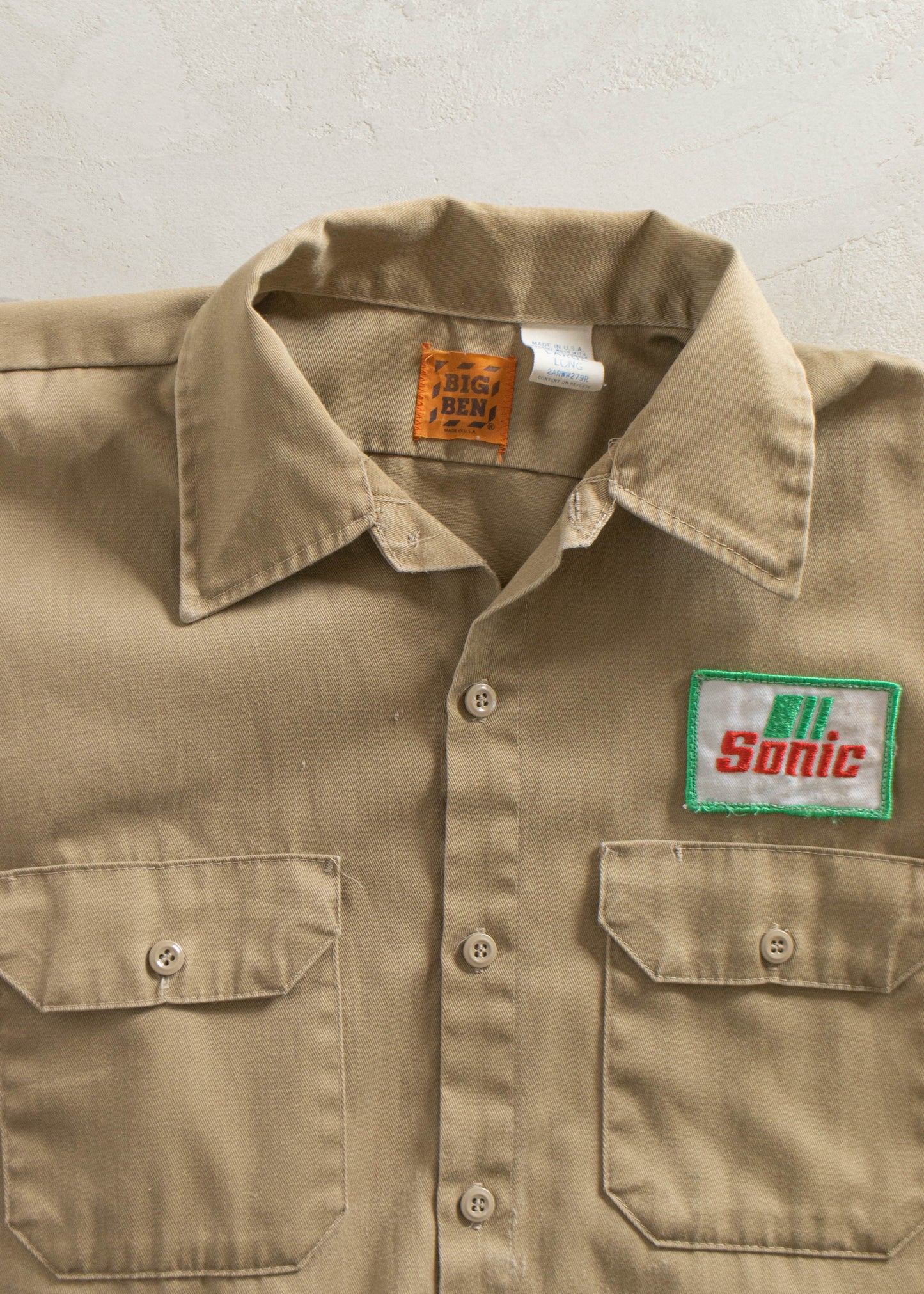 Vintage 1980s Big Ben Workwear Button Up Shirt Size M/L