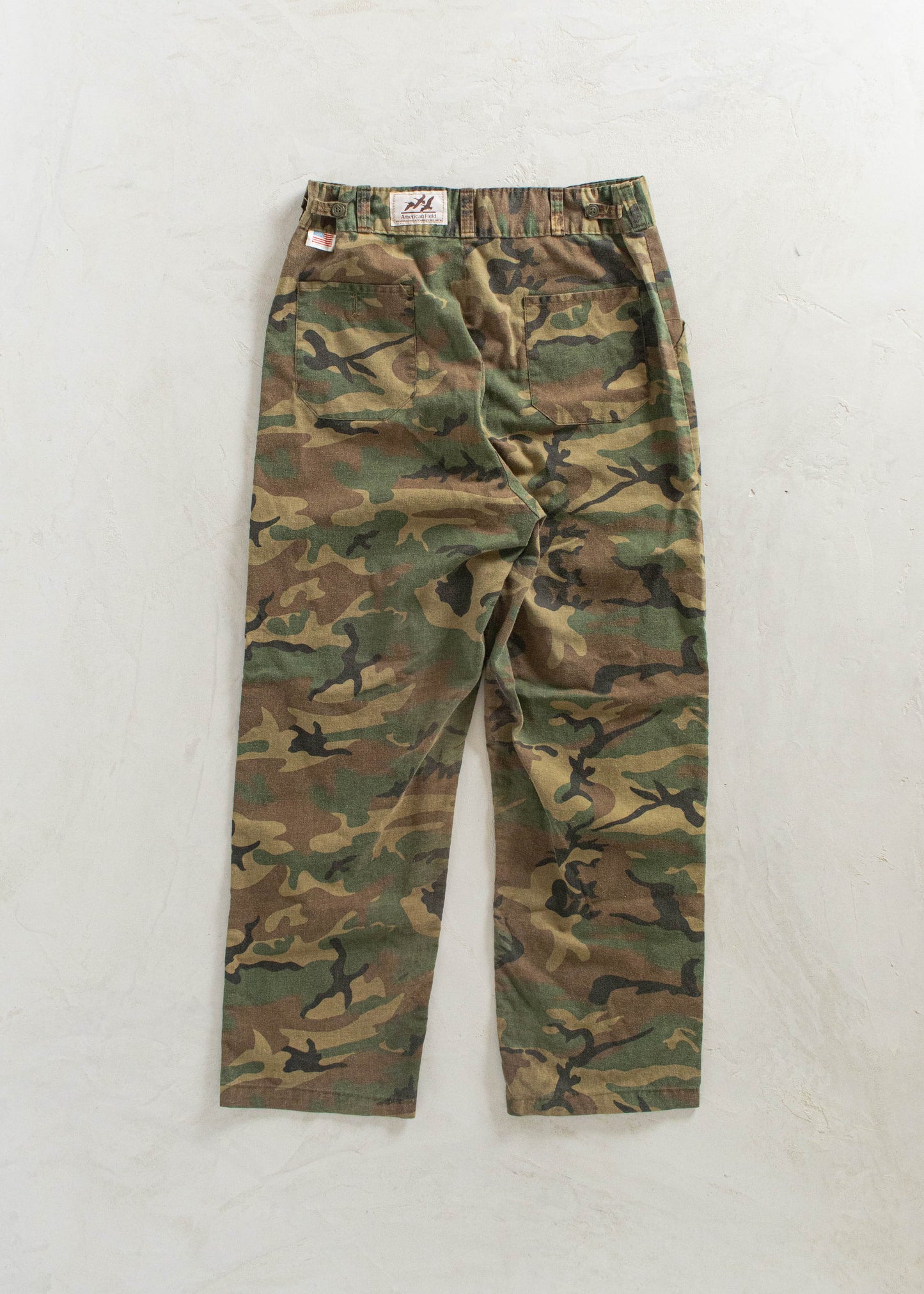 Vintage American Field Military Camo Pants Size Women's 31 Men's 33