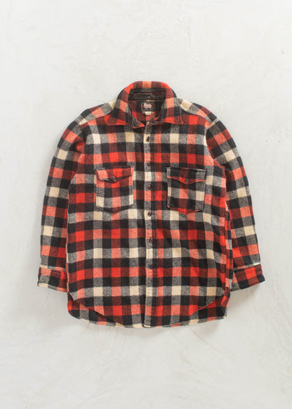 Vintage 1970s Woolrich Wool Flannel Button Up Shirt Size M/L