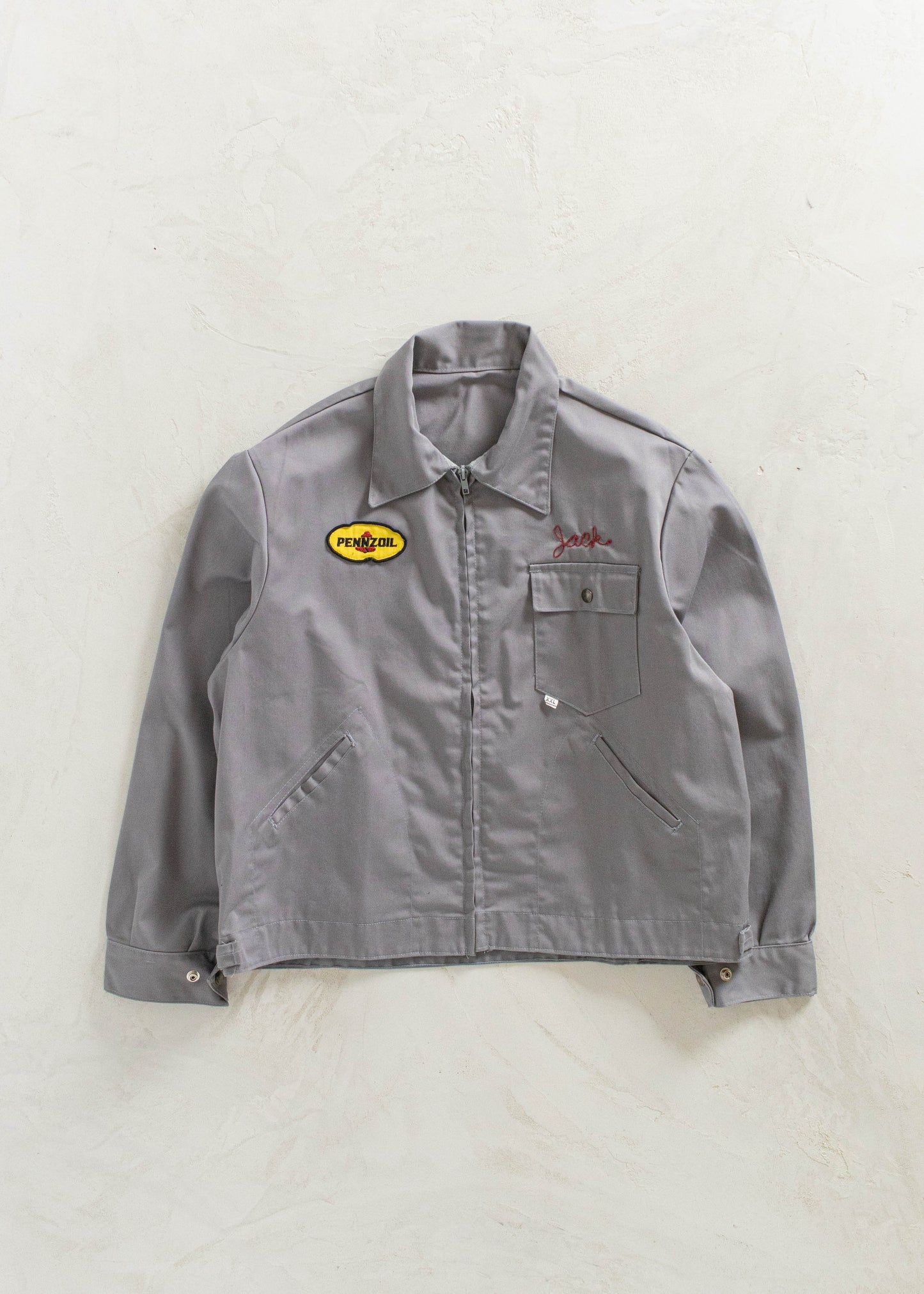 Vintage Pennzoil Chainstitched Gas Jacket Size XL/2XL