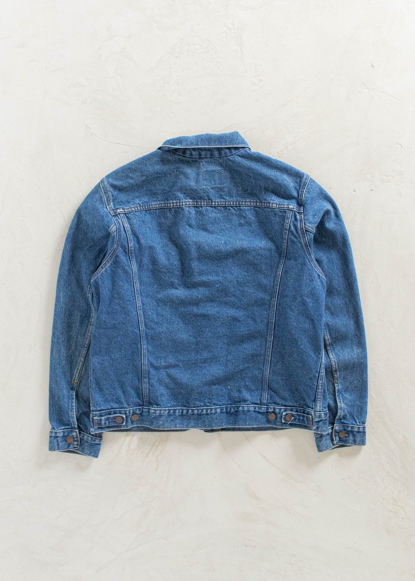 Vintage Plain Pockets Denim Trucker Jacket Size M/L