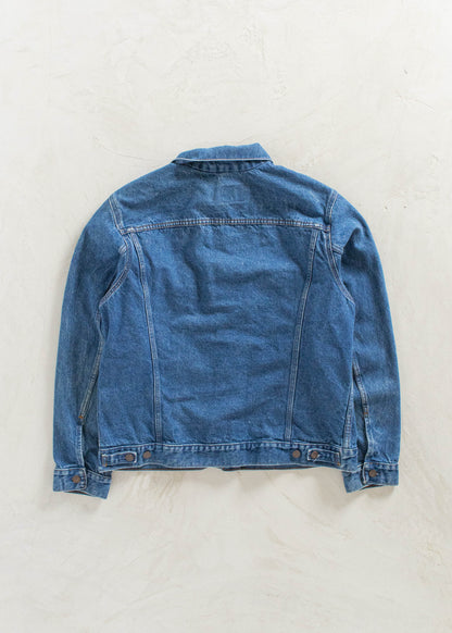 Vintage Plain Pockets Denim Trucker Jacket Size M/L