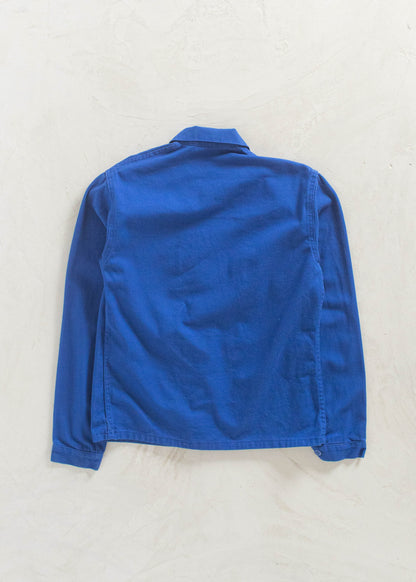 Vintage 1980s Bleu de Travail French Workwear Chore Jacket Size S/M