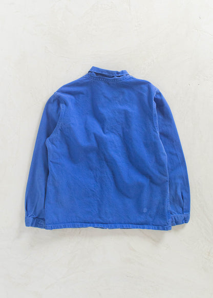 Vintage 1980s L'ideal Bleu de Travail French Workwear Chore Jacket Size S/M