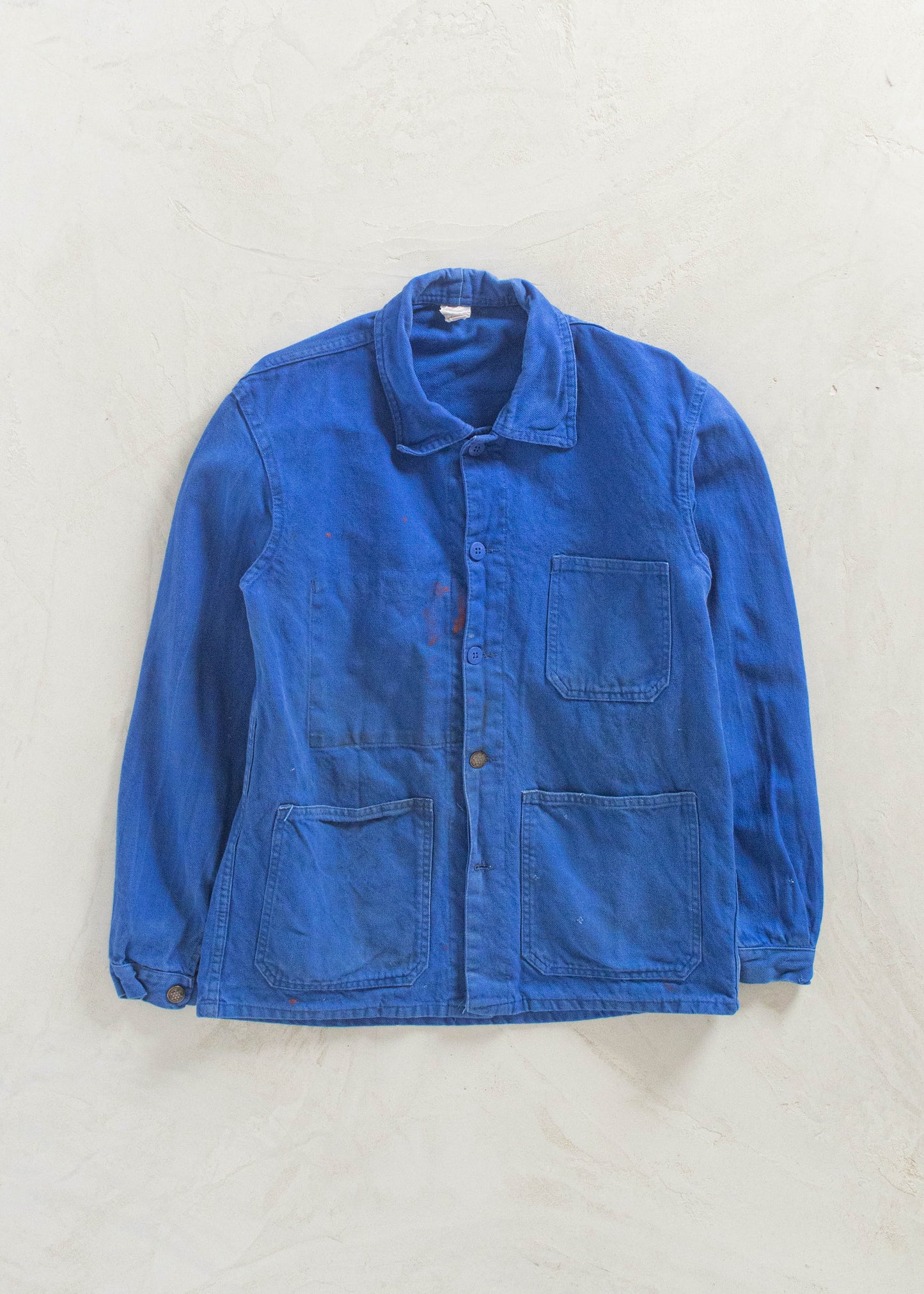 Vintage 1980s Bleu de Travail French Workwear Chore Jacket Size S/M