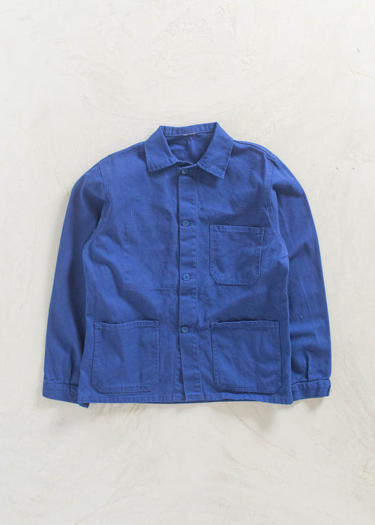 Vintage 1980s Bleu de Travail French Workwear Chore Jacket Size S/M