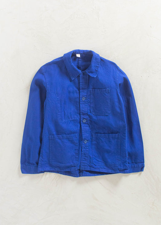 Vintage 1980s Bleu de Travail French Workwear Chore Jacket Size XS/S