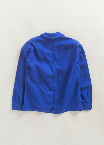 Vintage 1980s Bleu de Travail French Workwear Chore Jacket Size XS/S