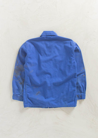 Vintage 1980s Bleu de Travail French Workwear Chore Jacket Size S/M