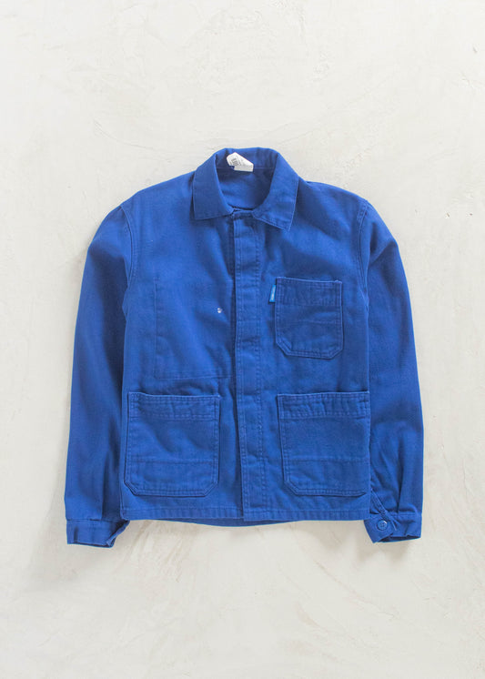 Vintage 1980s Cepovett Bleu de Travail French Workwear Chore Jacket Size XS/S