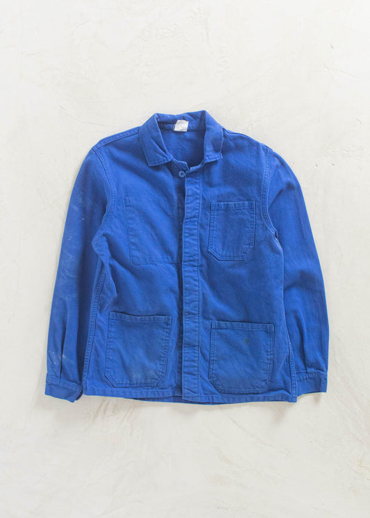 Vintage 1980s Bleu de Travail French Workwear Chore Jacket Size S/M