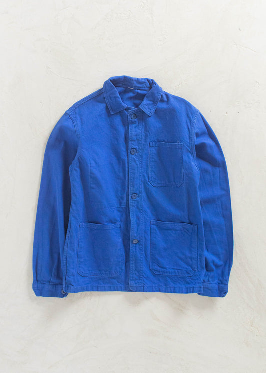 Vintage 1980s Bleu de Travail French Workwear Chore Jacket Size S/M