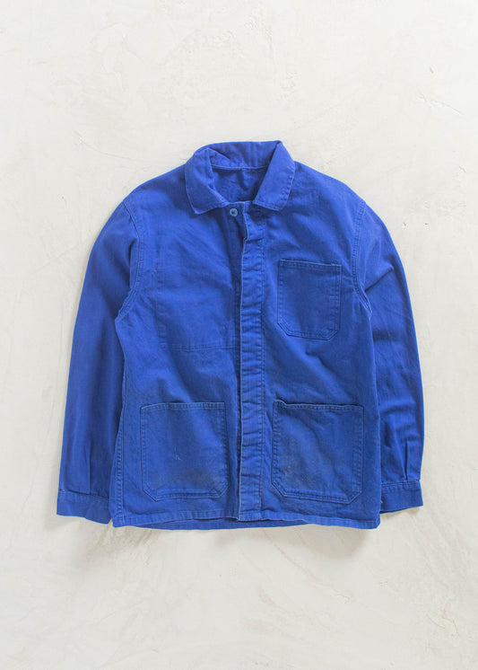 Vintage 1980s Bleu de Travail French Workwear Chore Jacket Size S/M