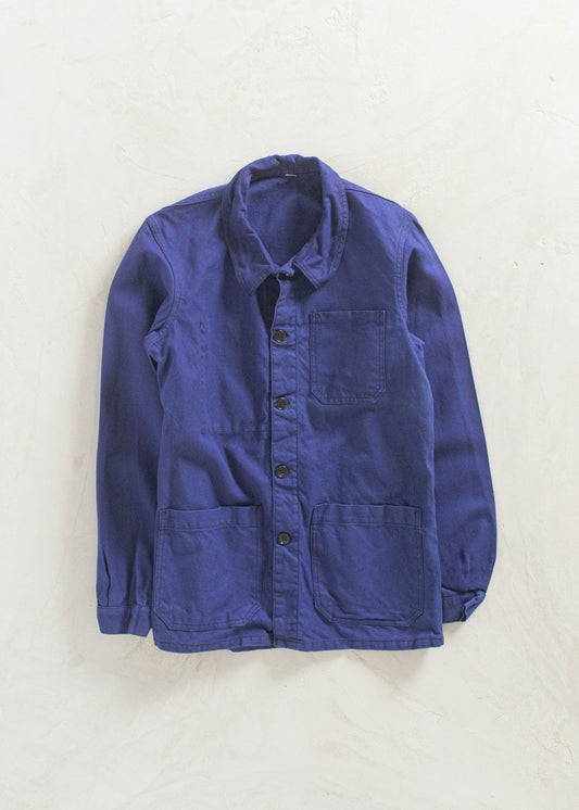 Vintage 1990s Bleu de Travail European Workwear Chore Jacket Size S/M