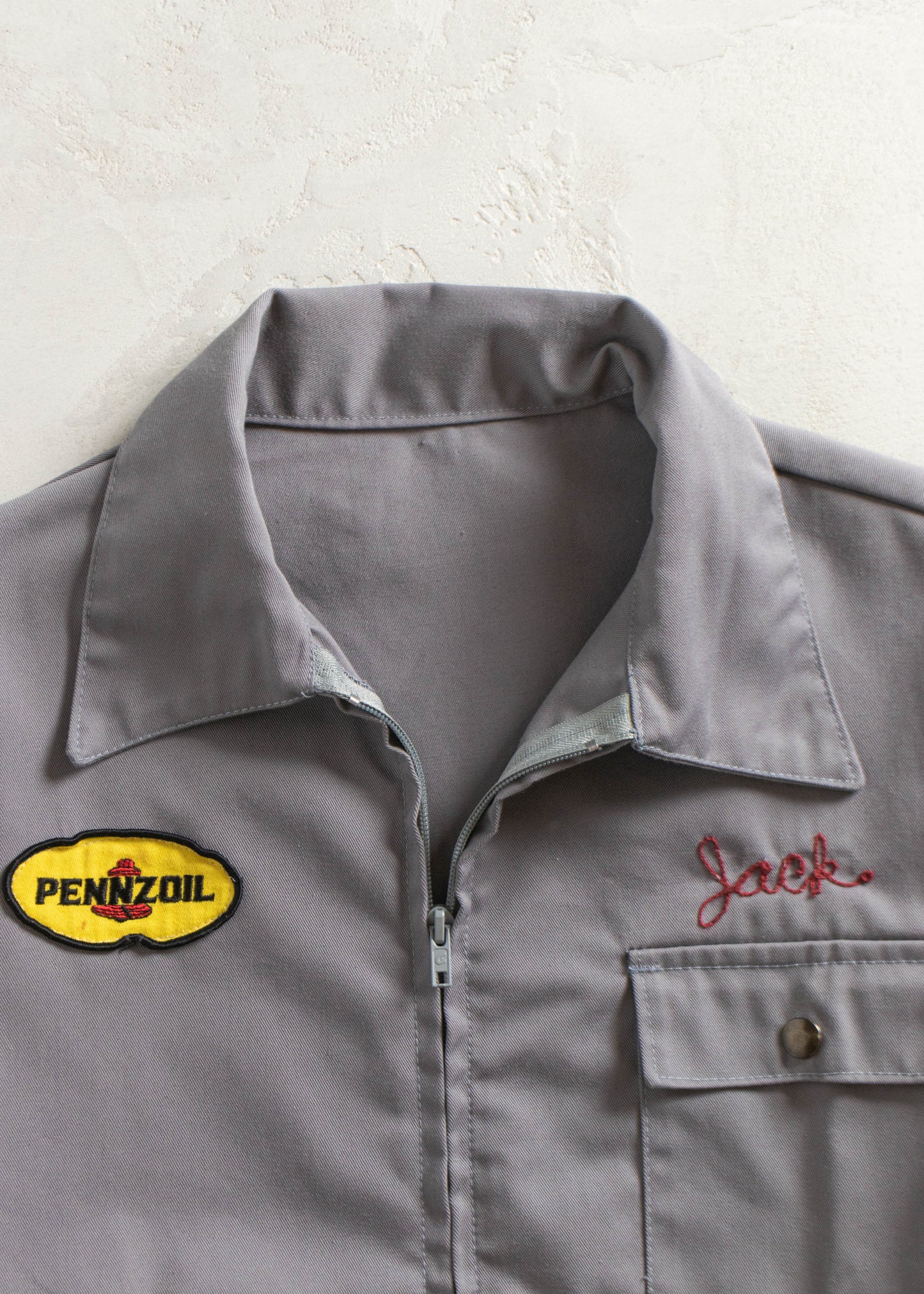 Vintage Pennzoil Chainstitched Gas Jacket Size XL/2XL