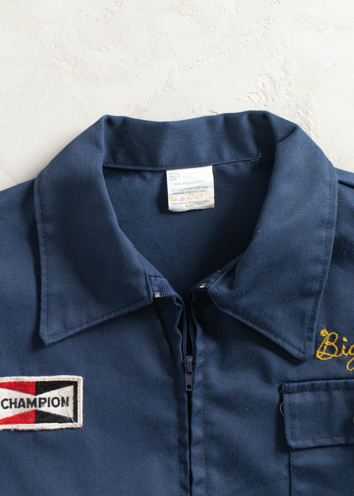 Vintage Champion Chainstitched Gas Jacket Size XL/2XL