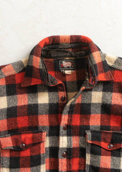 Vintage 1970s Woolrich Wool Flannel Button Up Shirt Size M/L