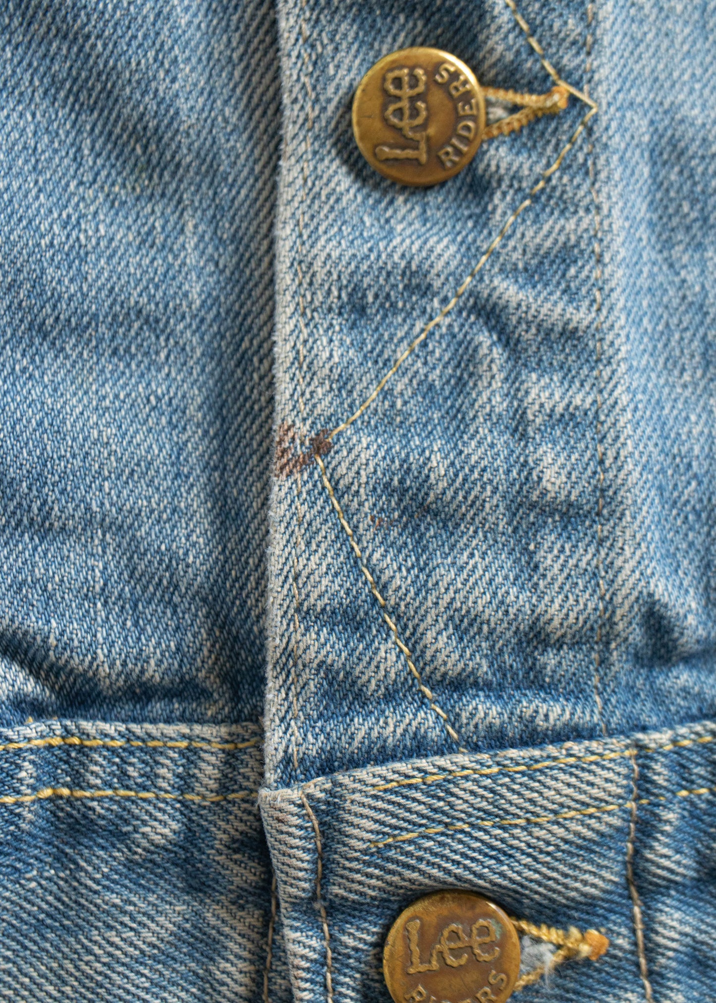 Vintage 1970s Lee Denim Trucker Jacket Size S/M