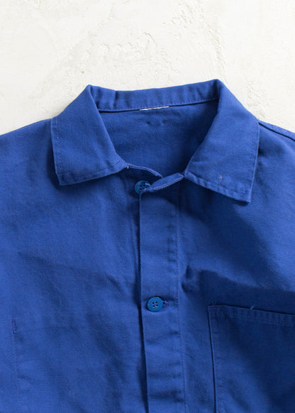 Vintage 1980s Bleu de Travail French Workwear Chore Jacket Size S/M