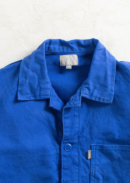 Vintage 1980s LMA Bleu de Travail French Workwear Chore Jacket Size M/L