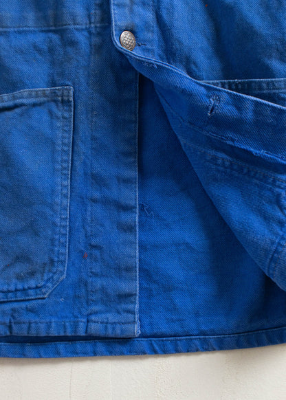 Vintage 1980s Bleu de Travail French Workwear Chore Jacket Size S/M