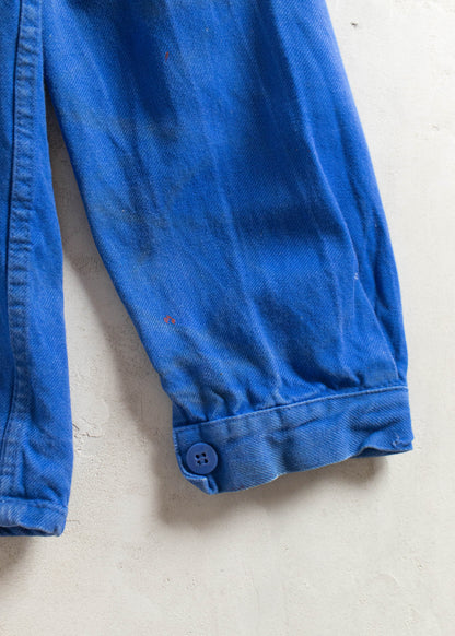 Vintage 1980s Bleu de Travail French Workwear Chore Jacket Size S/M