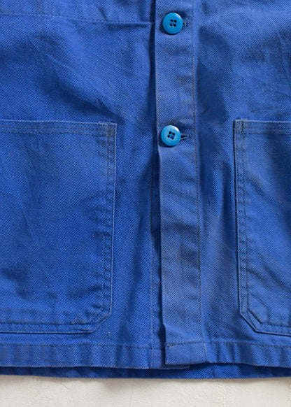 Vintage Le Mineur 1980s Bleu de Travail French Workwear Chore Jacket Size S/M