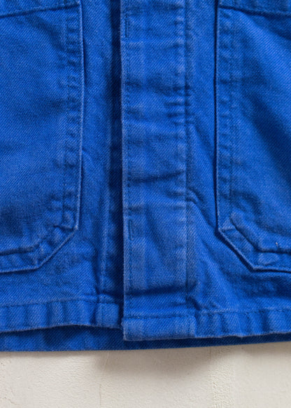 Vintage 1980s Bleu de Travail French Workwear Chore Jacket Size XS/S