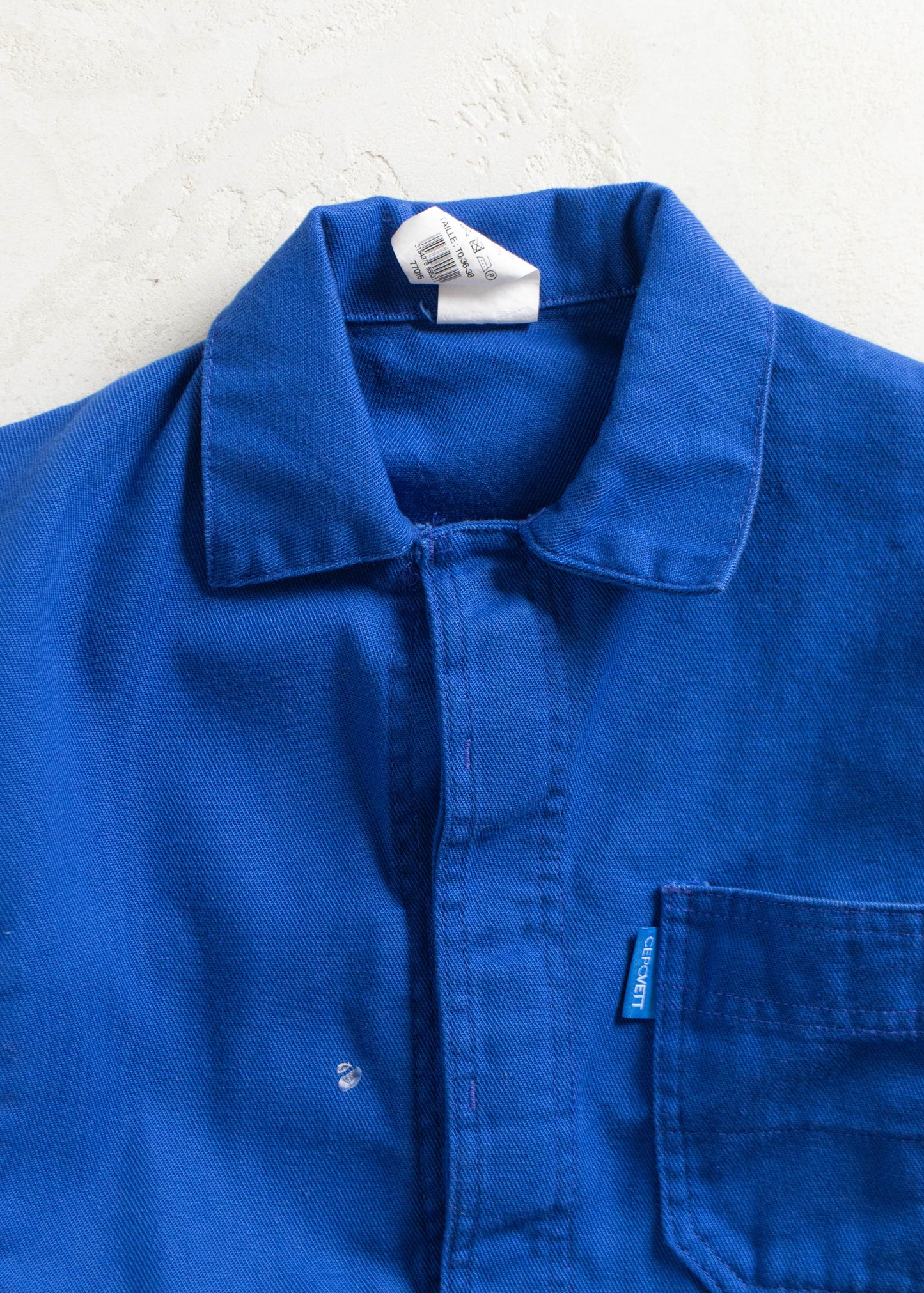 Vintage 1980s Cepovett Bleu de Travail French Workwear Chore Jacket Size XS/S