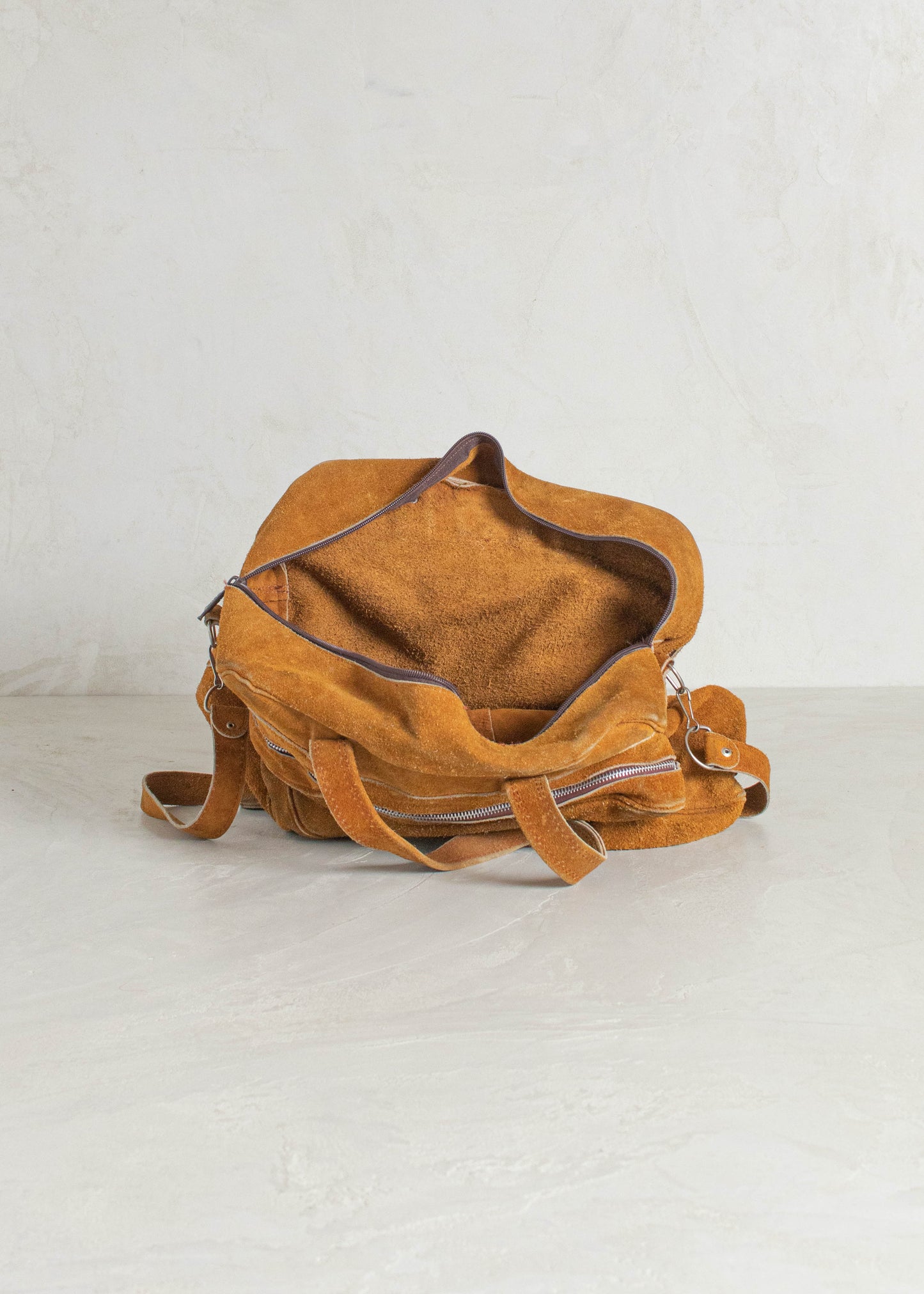 Vintage Heys Suede Duffle Bag