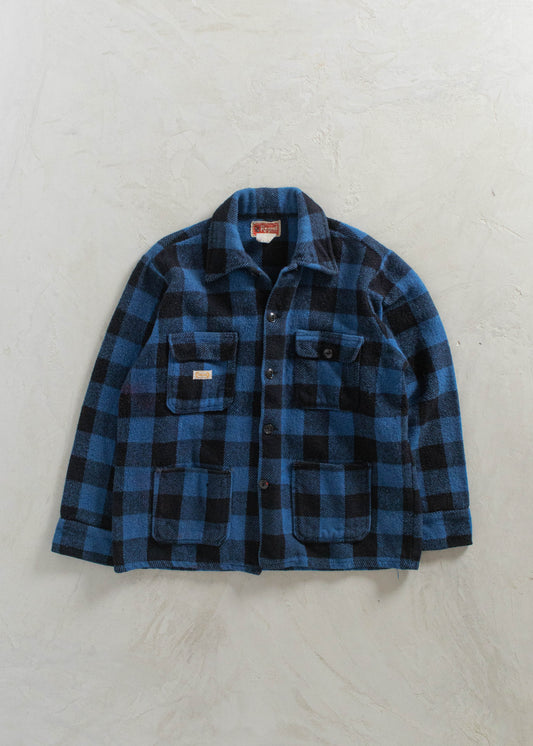 1980s Regent Wool Flannel Button Up Shirt Size L/XL