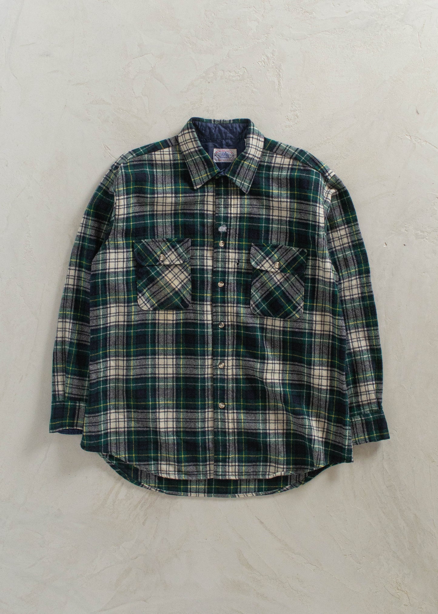 1990s Peter Hankins Wool Flannel Button Up Shirt Size L/XL