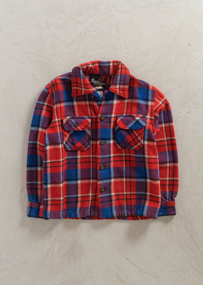 1990s Wool Flannel Button Up Shirt Size M/L